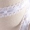 2 Yards White Polyester Eyelet Lace Trim with Satin Ribbon Lattice and Picot Edges